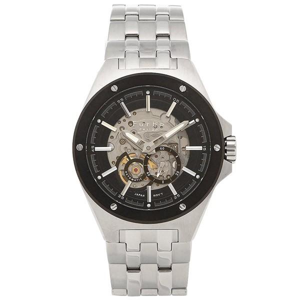 ブラック シルバー 自動巻き 日本製ムーブ F2501BKSS Furbo Design フルボデザ...