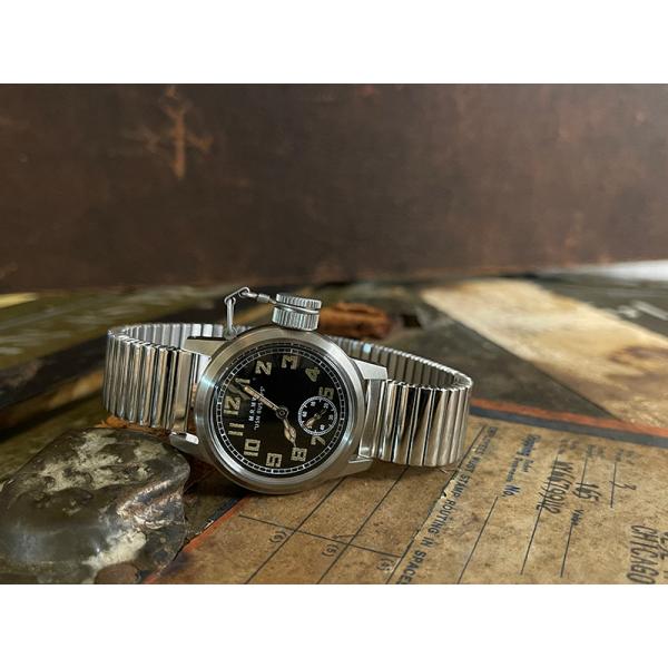 M.R.M.W. モントルロロイ ミリタリーウォッチ Buships スモセコ 伸縮バンド busm...