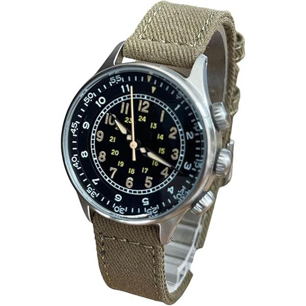 M.R.M.W. モントルロロイ ミリタリーウォッチ 回転式リムアキュムレーター A15-11FO ...