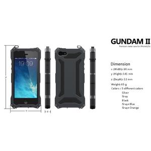 ガンダムII指紋認証可 iphone5 iphone5S iphonSE ケースアルミバンパー GUNDAMII防滴防塵耐衝撃金属合金バンパーカバー