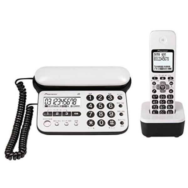 パイオニア TF-SD15S デジタルコードレス電話機 子機1台付き/迷惑電話防止 ピュアホワイト ...