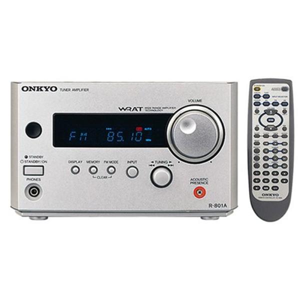 ONKYO INTEC155 FM/AMチューナーアンプ 24W+24W R-801A(S) /シル...