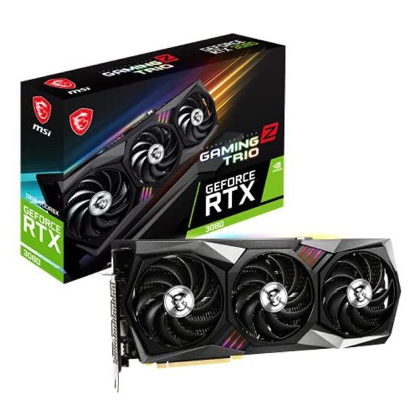 MSI GeForce RTX 3080 GAMING Z TRIO 10G LHR グラフィックス...