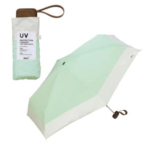 【2025】Wpc. 日傘 遮光切り継ぎタイニー ミント 遮光率100%/UVカット率100%/・UPF50＋/遮熱/晴雨兼用 折りたたみ傘 軽量 お｜dai10ku