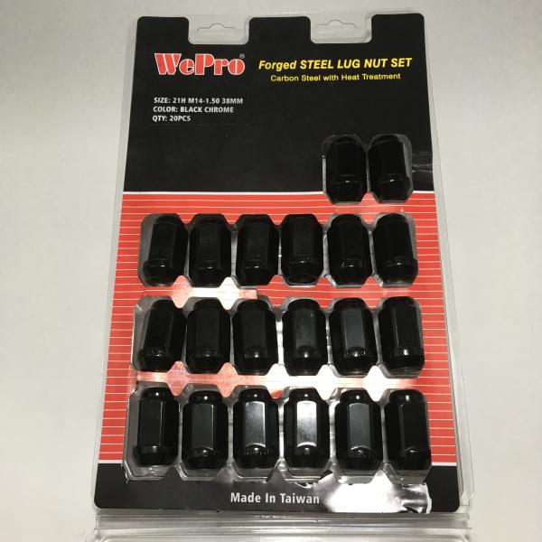 ホイールナットセット M14×P1.5 HEX21 38mm 鍛造ロングナット23個入り　ジープラン...