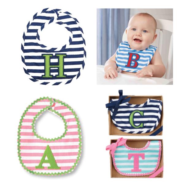 マッドパイ よだれかけ スタイ イニシャルビブ 涎掛け プレゼント ギフト 出産祝い  ストライプ ...