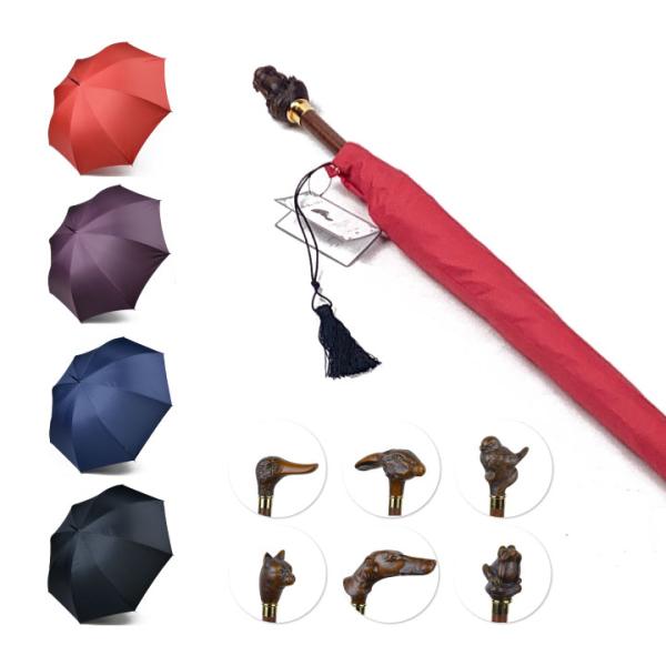 ギドゥジャン guy de jean アニマル 長傘 TETES 雨 UVカット 日傘 雨傘 晴雨兼...