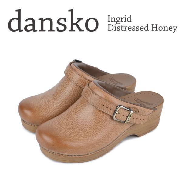 dansko ダンスコ ingrid Distressed Honey サンダル  サボ 厚底 本革...