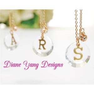 ダイアン ヤン Diane Yang Designs SWAROVSI INITIAL イニシャル ...