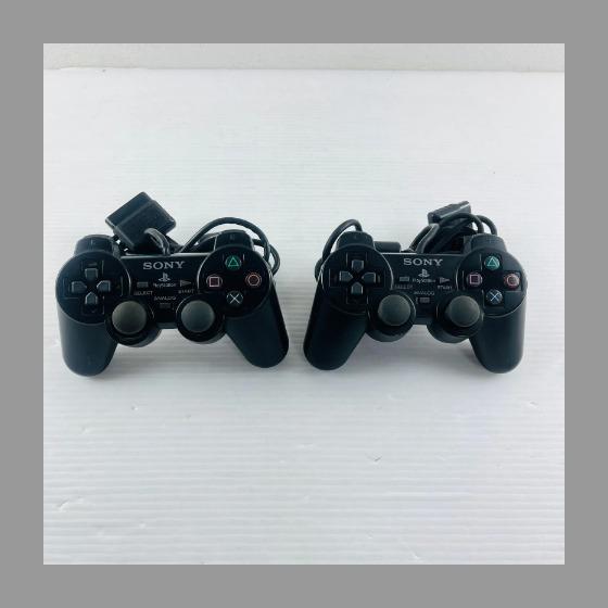 SONY PS2 純正 コントローラー ブラック 黒 DUARSHOCK２ デュアルショック2 2個...
