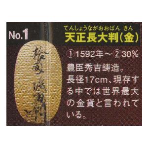 お宝発見！！ 古銭コレクション 天正長大判（金） エポック社 ガチャポン ガシャポン レプリカ コレクション フィギュア 学校 社会 演劇 学習 教材の商品画像