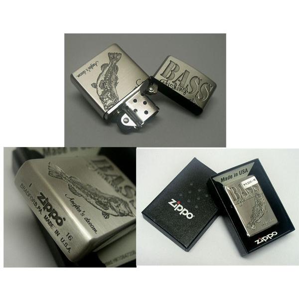 送料180円〜新品正規品 【BASS】ブラックバスAnglersDreamZIPPOジッポライター(...