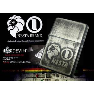 送料270円〜NESTA(ネスタ)by DEVINオイルライター2面繋ぎ黒マット金 