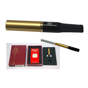 送料180円〜新品正規品 2024年発売！RONSON(ロンソン)タバコ用(85mm用)ホルダーRHL-0202(ゴールド)フィルターは安心の日本製 長さ7,3cm フィルター1セット付き！｜大同ネットSHOP