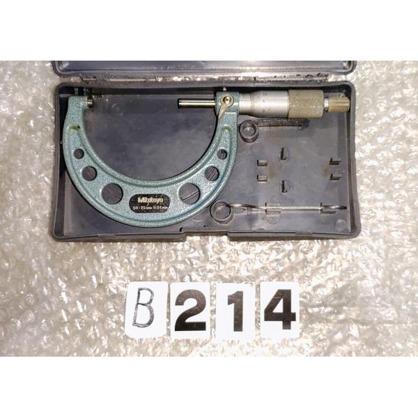 ミツトヨ　外側マイクロメーター　　0.01mm　50-75ｍｍ　NO,B214