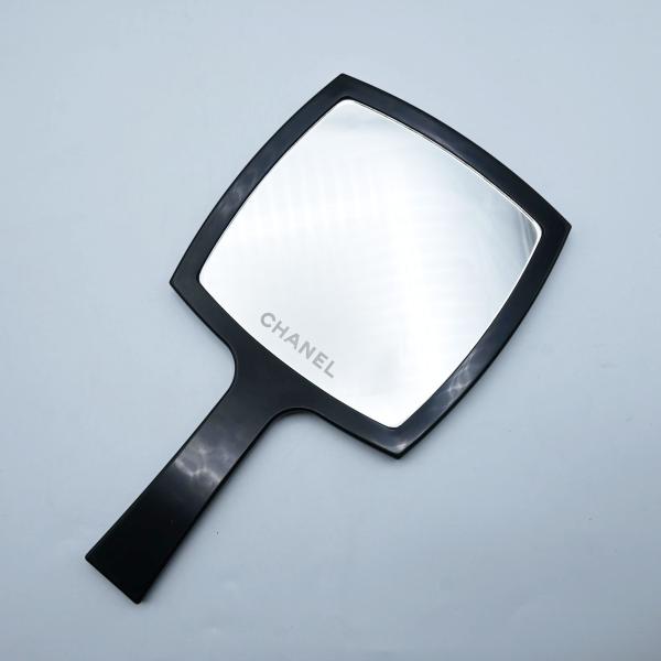 M04 CHANEL シャネル ロゴ ハンドミラー 手鏡 ブラック