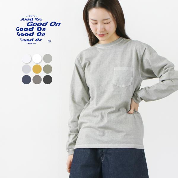 GOOD ON（グッドオン） カラー別注 ロングスリーブ ポケット クルー Tシャツ / メンズ 長...