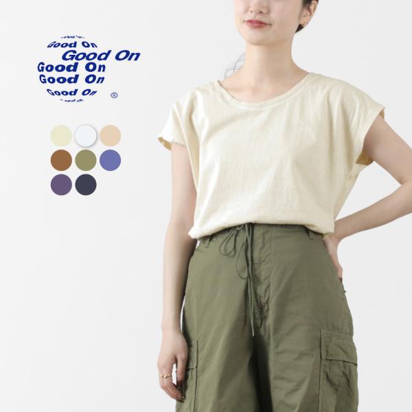 GOOD ON（グッドオン） ノースリーブ Tシャツ / レディース 半袖 綿100% USAコット...