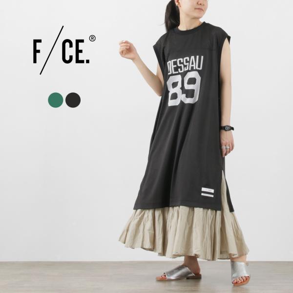 F/CE（エフシーイー） デッサウ メッシュ ドレス / ワンピース チュニック ノースリーブ 袖な...