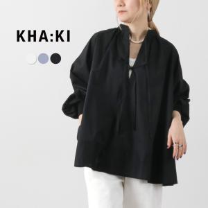 KHA:KI（カーキ） 2WAY スキッパー チャーチ ブラウス / 長袖 レディース 綿100％ コットン SKIPPER CHURCH BLOUSE｜GochI by ROCOCO