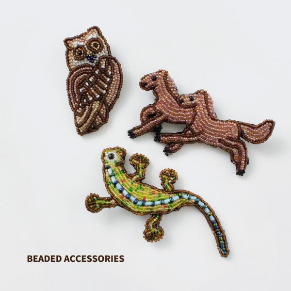 BEADED ACCESSORIES（ビーズアクセサリー） ビーズ ピンバッジ L / ハンドメイド...