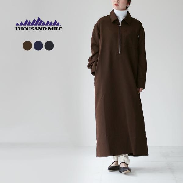 THOUSAND MILE（サウザンドマイル） ハーフジップ ワンピース / レディース 長袖 ロン...