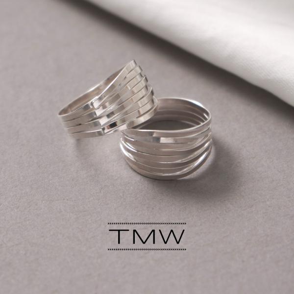 TMW（トラディショナルモダンワークス） スターリングシルバー スラッシュ リング / 指輪 シルバ...