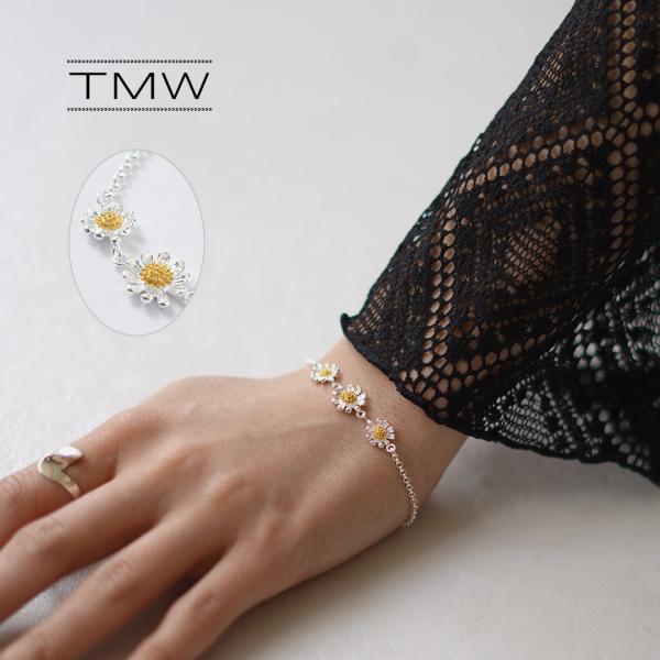 TMW（トラディショナルモダンワークス） スターリングシルバーブレスレット フラワー / シルバー9...