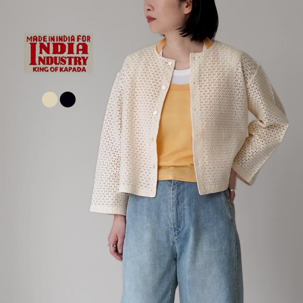 INDIA INDUSTRY（インディア インダストリー） レース シャツカーディガン / レディー...