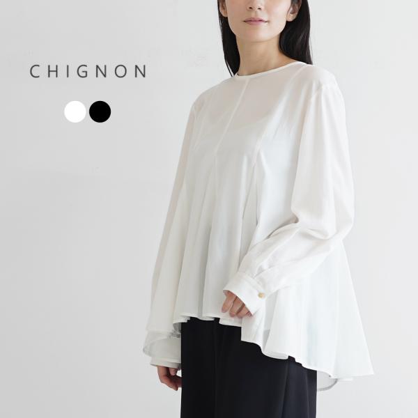 CHIGNON（シニヨン） トライアングル フレアブラウス / トップス シャツ カットソー チュニ...