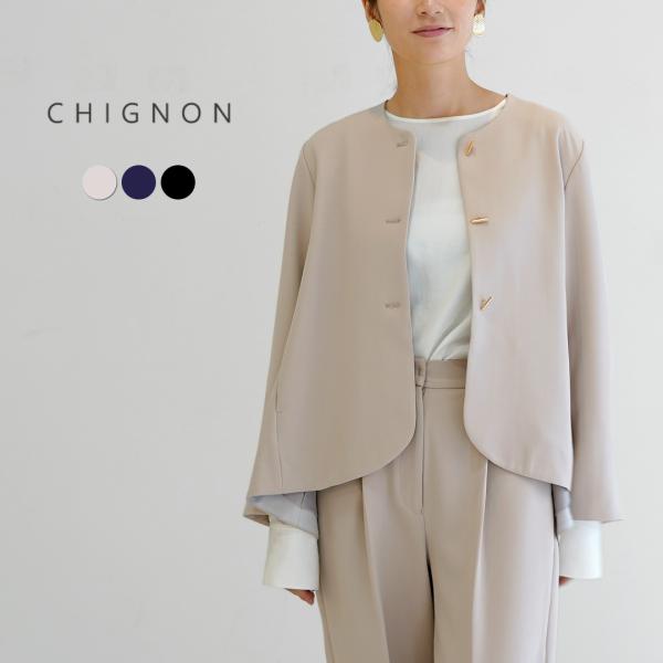 【予約販売：12月中旬発送予定】CHIGNON（シニヨン） バックフレアー ジャケット / レディー...