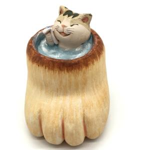 もりわじん作品 うき猫「猫足風呂」6 三毛足 在庫あり : ねこの大五郎