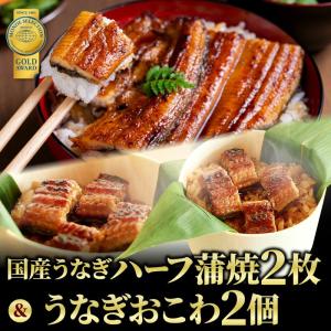 父の日 2024 プレゼント 国産うなぎ蒲焼ハーフカット2枚＆うなぎおこわ2個 国産 うなぎ 鰻 ウナギ 蒲焼き 国産 お中元 ギフト 食べ物 グルメ 贈り物 贈答｜大五うなぎ工房