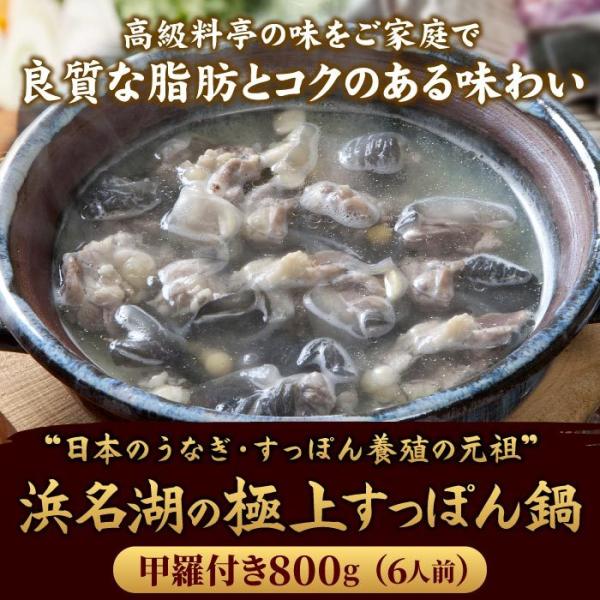 浜名湖の極上すっぽん鍋セット 800g（甲羅付き／400g×2パック） 服部中村養鼈場 スッポン 服...