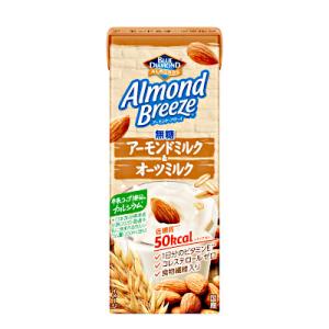 アーモンドブリーズ アーモンドミルク アンド オーツミルク 無糖 ポッカサッポロ 200ml 紙パック 24本入｜daihei