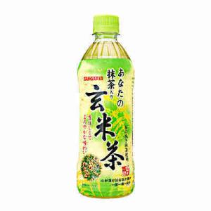 あなたの抹茶入り玄米茶 サンガリア 500ml 24本入