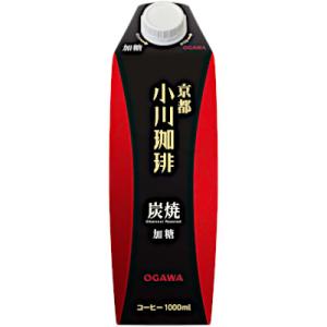小川珈琲店 炭焼珈琲 加糖 1L紙パック 12本入