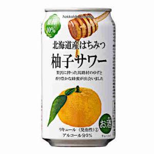 道産素材 はちみつ 柚子サワー 北海道麦酒醸造 350ml 缶 24本入｜daihei