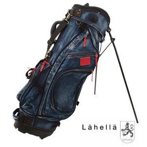 京谷 ラヘラ スタンドバッグ L-511 水洗色 デニム キャディバッグ lahella 8.5インチ 3.6kg｜daiichigolf