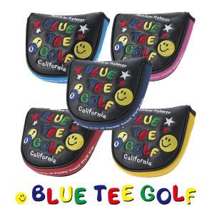 ブルーティーゴルフ スマイル＆ピンボール BTG パターカバー ブラックシリーズ マレットタイプ BLUE TEE GOLF PC-002 ネコポス対応｜daiichigolf