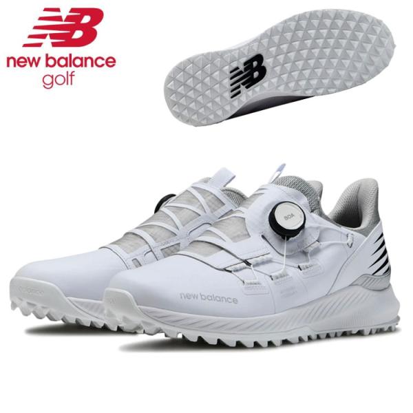 ニューバランス new balance ゴルフシューズ スパイクレス ボア ホワイト FuelCel...