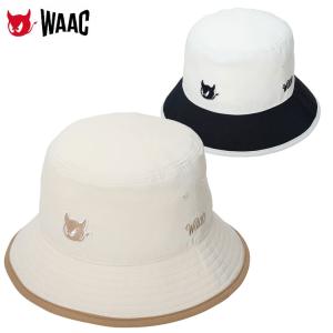 ワック　WAAC ゴルフ　耳付きハット ホワイト　新品未使用　ユニセックス WAAC ワック WAAC UNISEX バイカラー バケットハット 072262833 ユニ