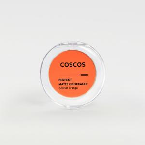コンシーラ COSCOS パーフェクトマットコンシーラー スカーレット オレンジ  くま消し 人気 青クマ ひげ 髭 の青味 隠し コスコス リベルタ