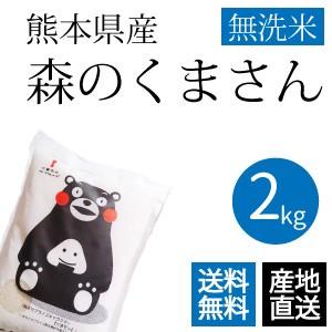 森のくまさん 無洗米 2kg 熊本県産 令和5年産  くまモン米 ギフトとして当店人気1位のお米 精米
