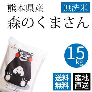 森のくまさん 無洗米 15kg 熊本県産 （5kg ｘ3袋入り） 令和5年産 新米 くまモン米 ギフトとして当店人気1位のお米 精米