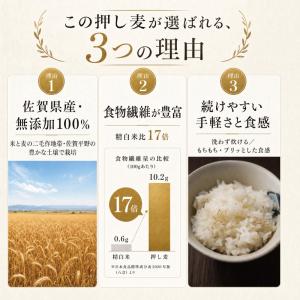 押し麦 押麦 800g 佐賀県産 無添加 麦ご...の詳細画像4