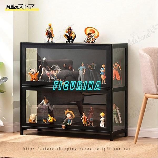 フィギュアケース 棚 コレクションケース フィギュア 天然竹製 透明パネル 防塵 ショーケース 大容...