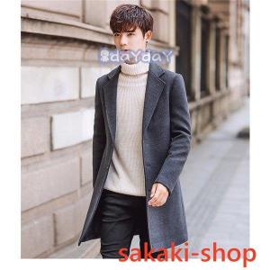 卸売可チェスターコートメンズトレンチコートビジネスコートアウター冬ロング丈細身スリム