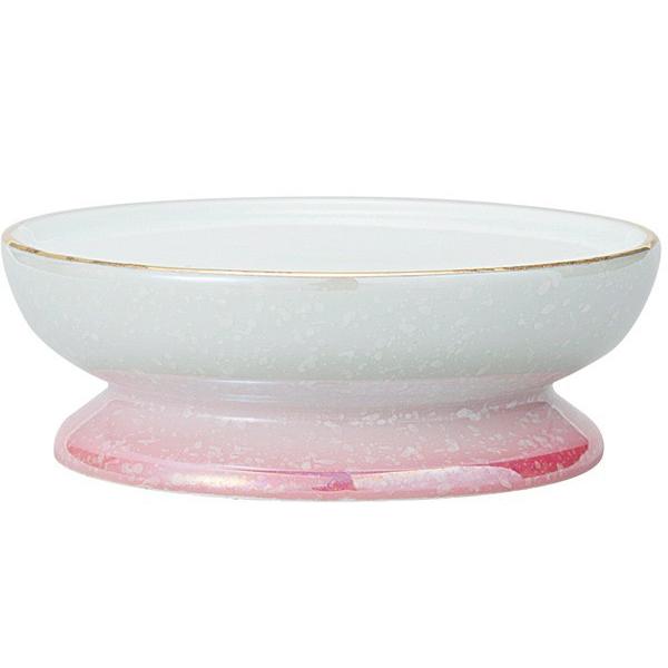 モダン仏具 光綺（こうき）供物台：有田焼（ホワイト/ピンク）