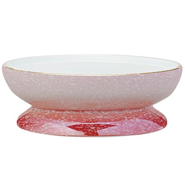 モダン仏具 光綺（こうき）供物台：有田焼（ピンク／レッド）